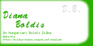 diana boldis business card